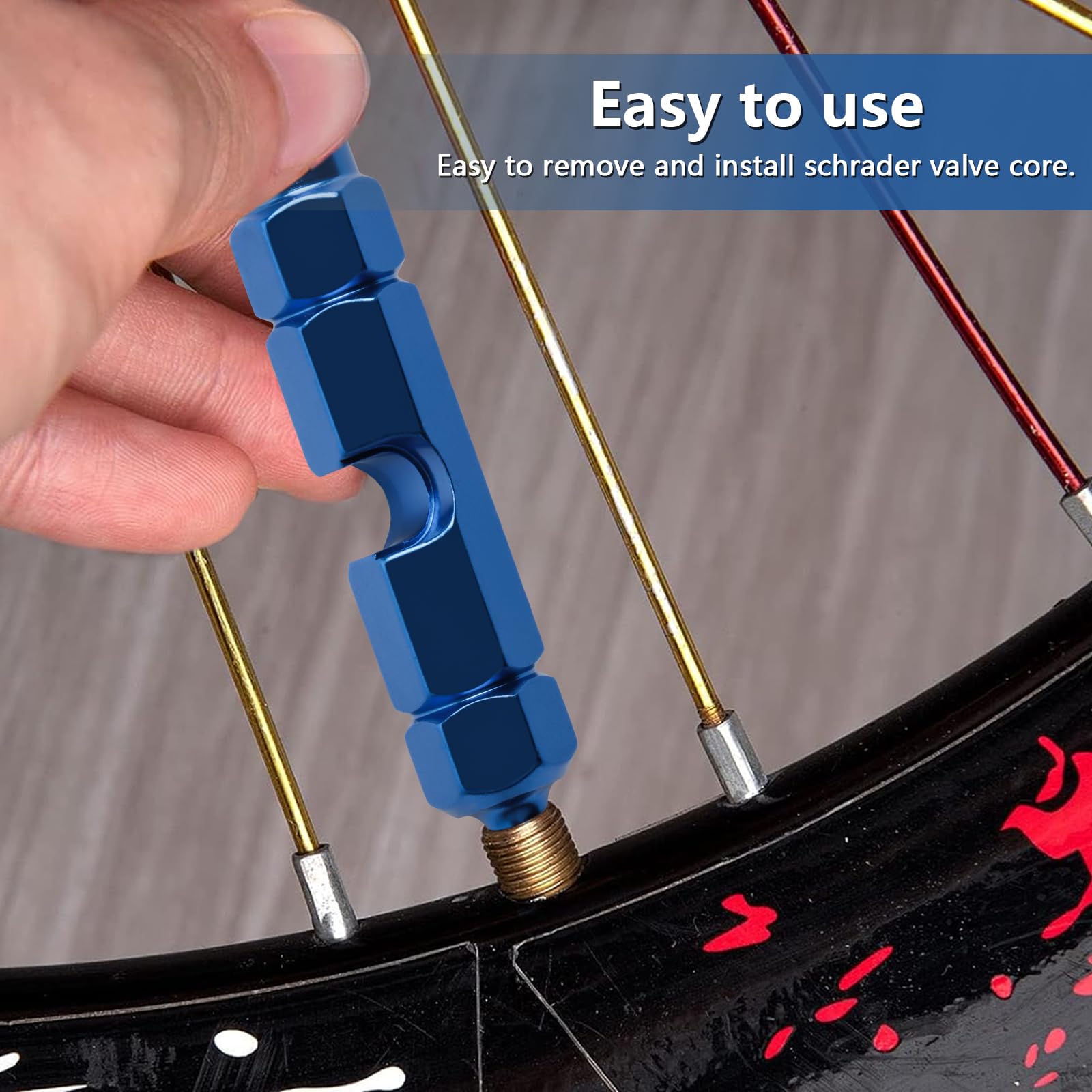 Aphumedc Reifenventil Werkzeug Set - 3-teilig Mit Doppelkopf Für Auto & Fahrrad