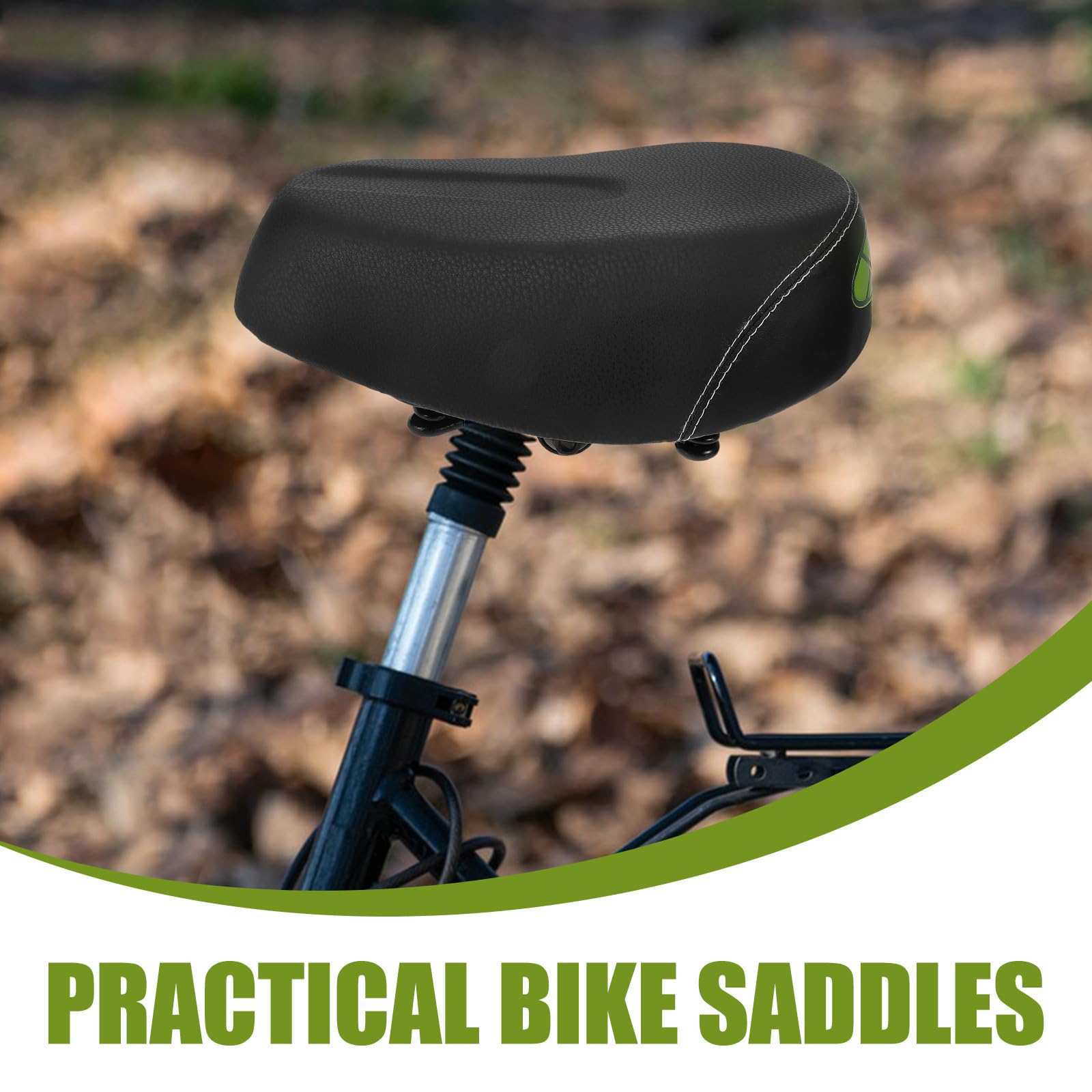 Sella per Bici Elettrica, Cuscino per Bicicletta Elettrica Nero in Spugna e Pelle Pu, Facile da Montare, per Lunghe Pedalate su E-bike
