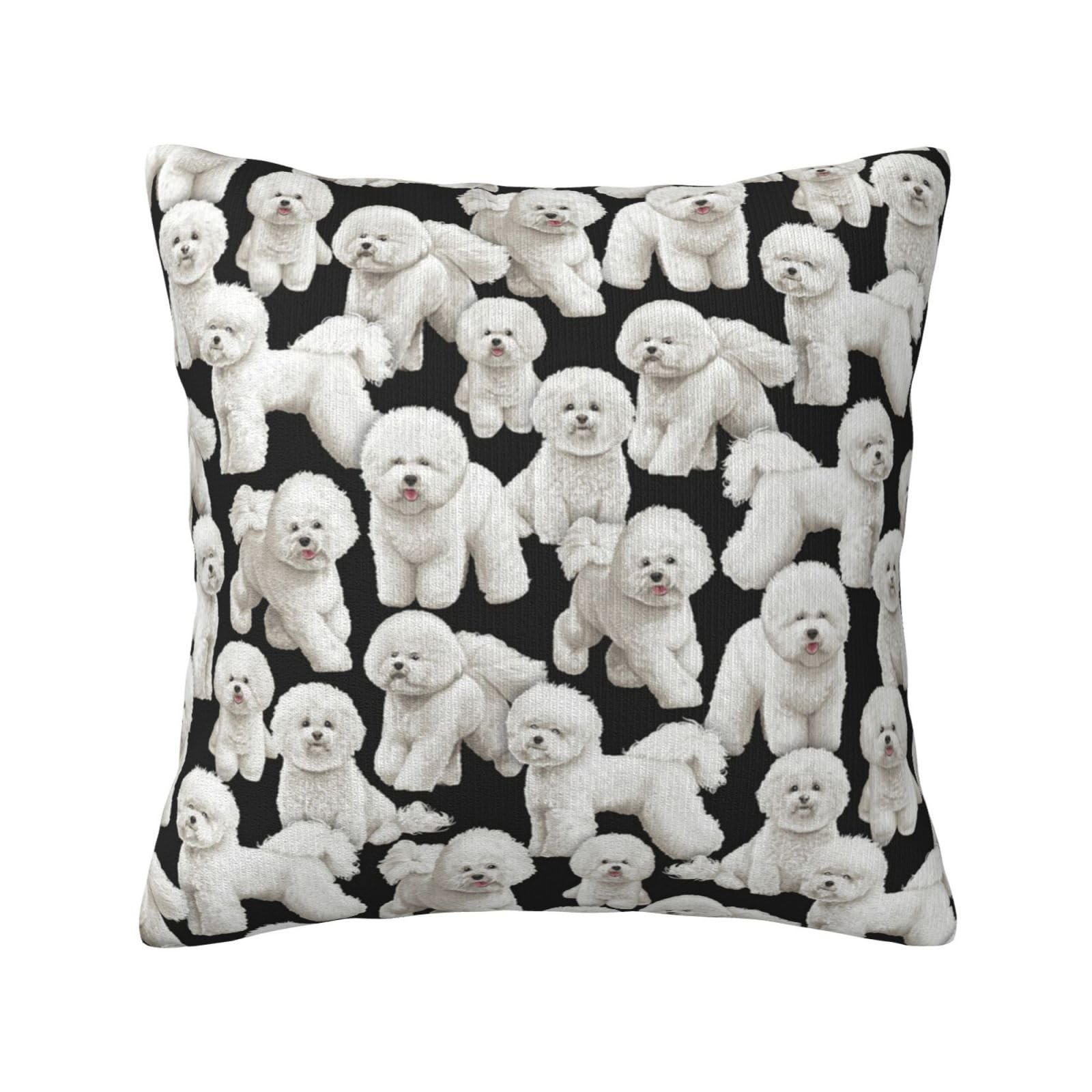 Amazon.co.jp: ビション・フリーゼ 犬柄 クッションカバー 45×45cm