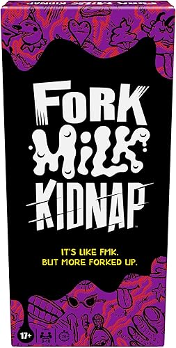 Hasbro Gaming Juego de secuestro de leche con tenedor para adultos solamente, un juego de fiesta para adultos de elecciones cuestionables, para