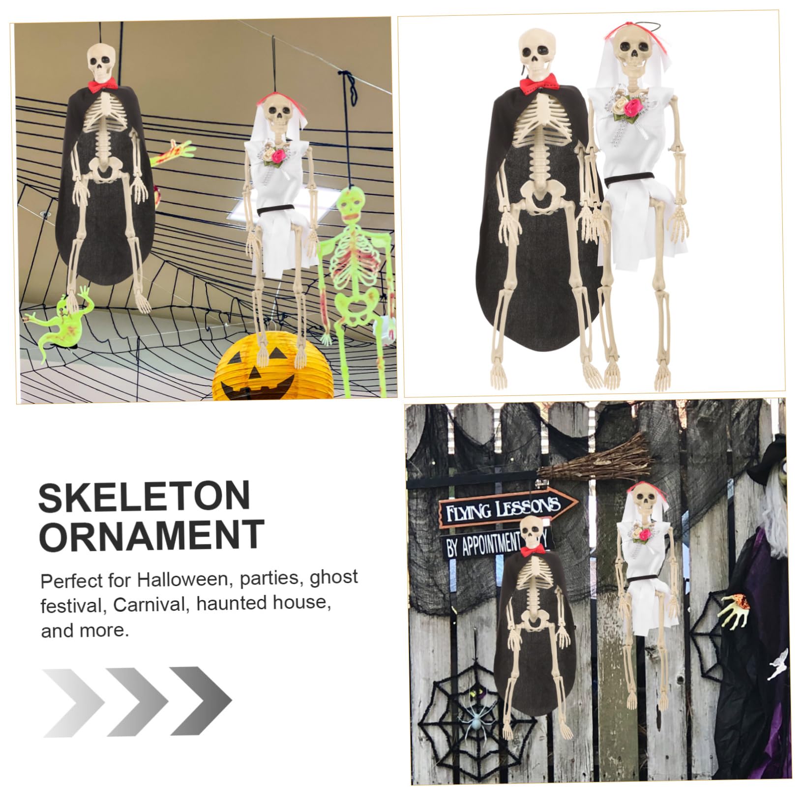 SUPVOX 5 Set Scheletro Di Halloween Arredamento Tavolo Scheletro Oggetti Di Scena Della Casa Stregata Halloween Party Scheletri Halloween Scheletro Di Simulazione Plastica 2 Pezzi * 5
