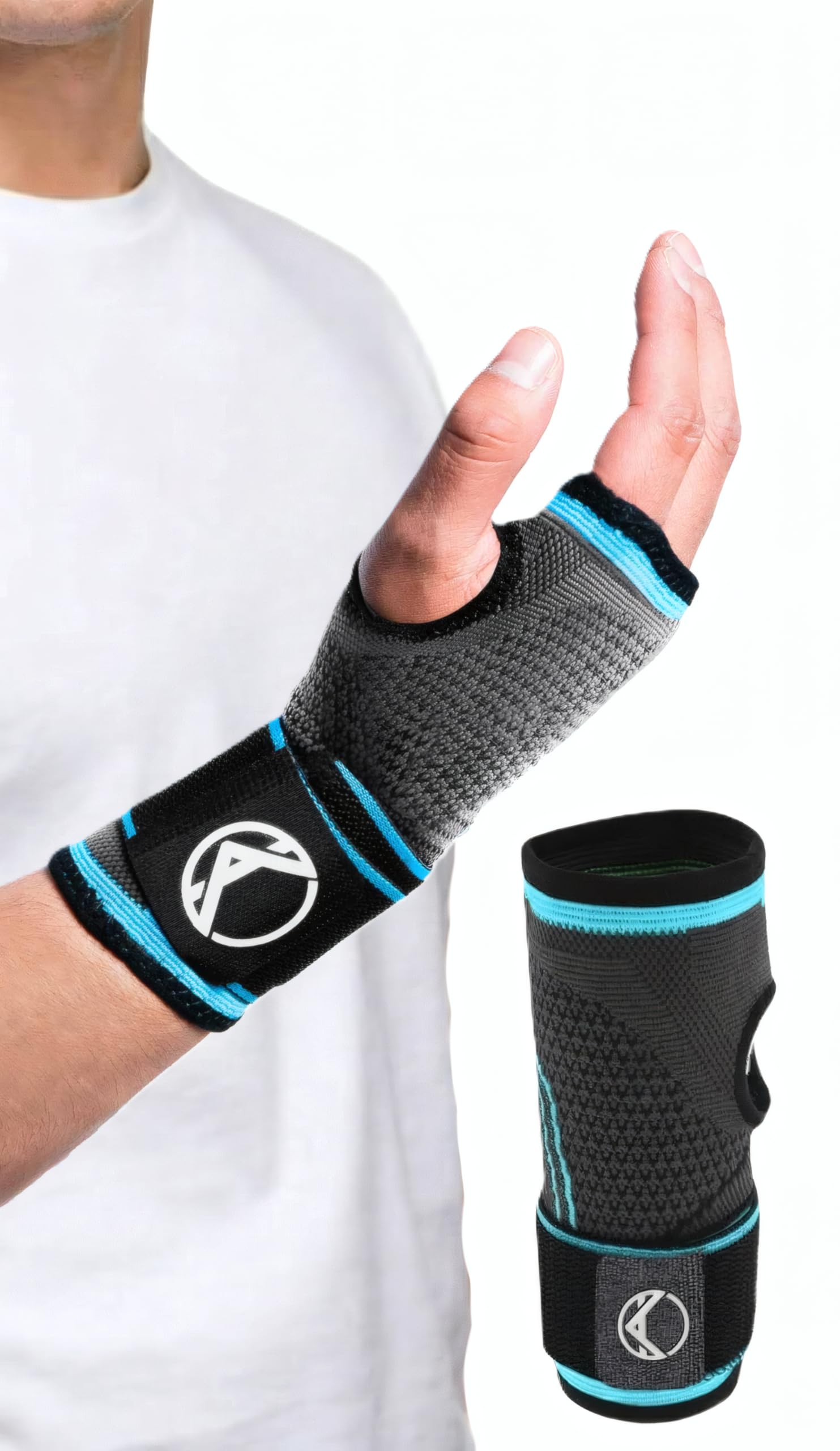 Wrist Brace for Carpal Tunnel Relief – Adjustable Wrist Support & Compression Sleeve for Tendonitis, Arthritis & Pain – One Brace Fits Left or Right