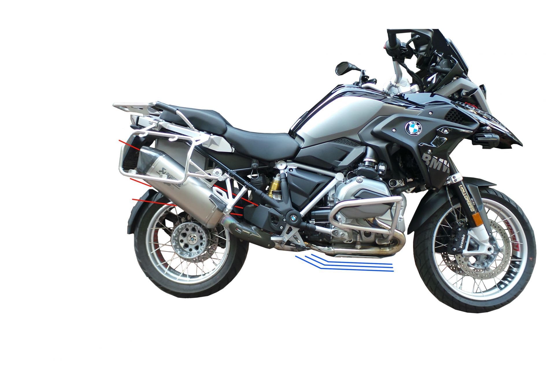 Spoiler anti calore per R 1200/1250 GS LC/ADV LC, Nero, Alluminio anodizzato nero, Alluminio, Destra, Autoadesivo