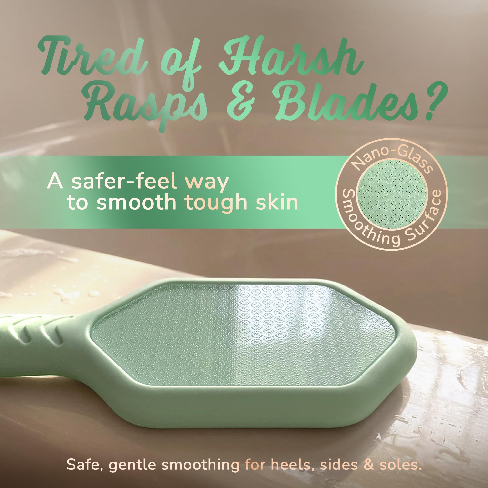 SILKLE Lima per piedi in silicone per la rimozione dei calli – Nano Glass per pelle morta e talloni screpolati – rimozione calli per piedi e pelle dura – esfoliante ergonomico per piedi morbidi e