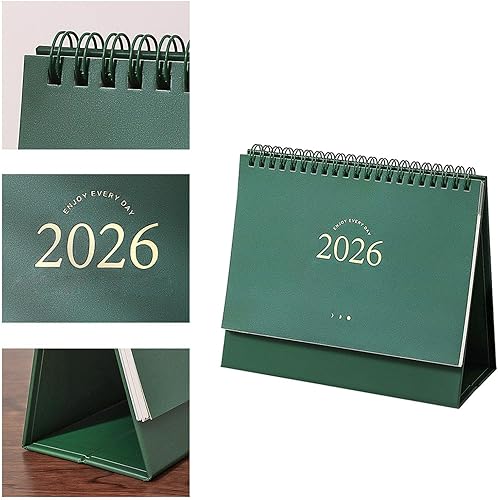 Miniatura 4 de 2026 Desk Calendar Twin-Coil Binding 16 Month Paper Calendar From Sep 2025 To Dec 2026 Office Tabletop Calendars Planner Retro Office Planner