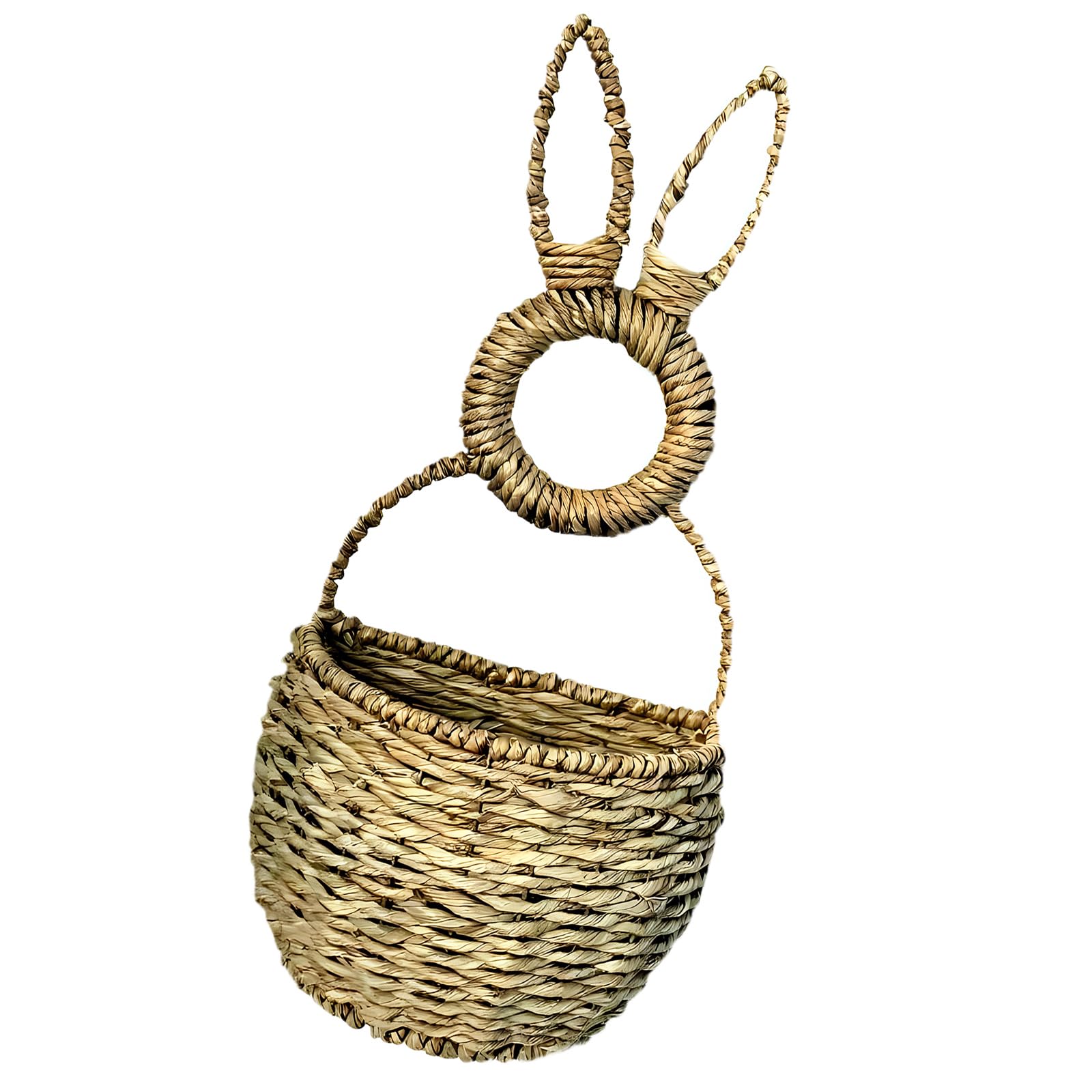 our fave Unique Handwoven Rabbits Wall Organizers with Double Size for Storing Items and Decorations Wall Mounted Basket