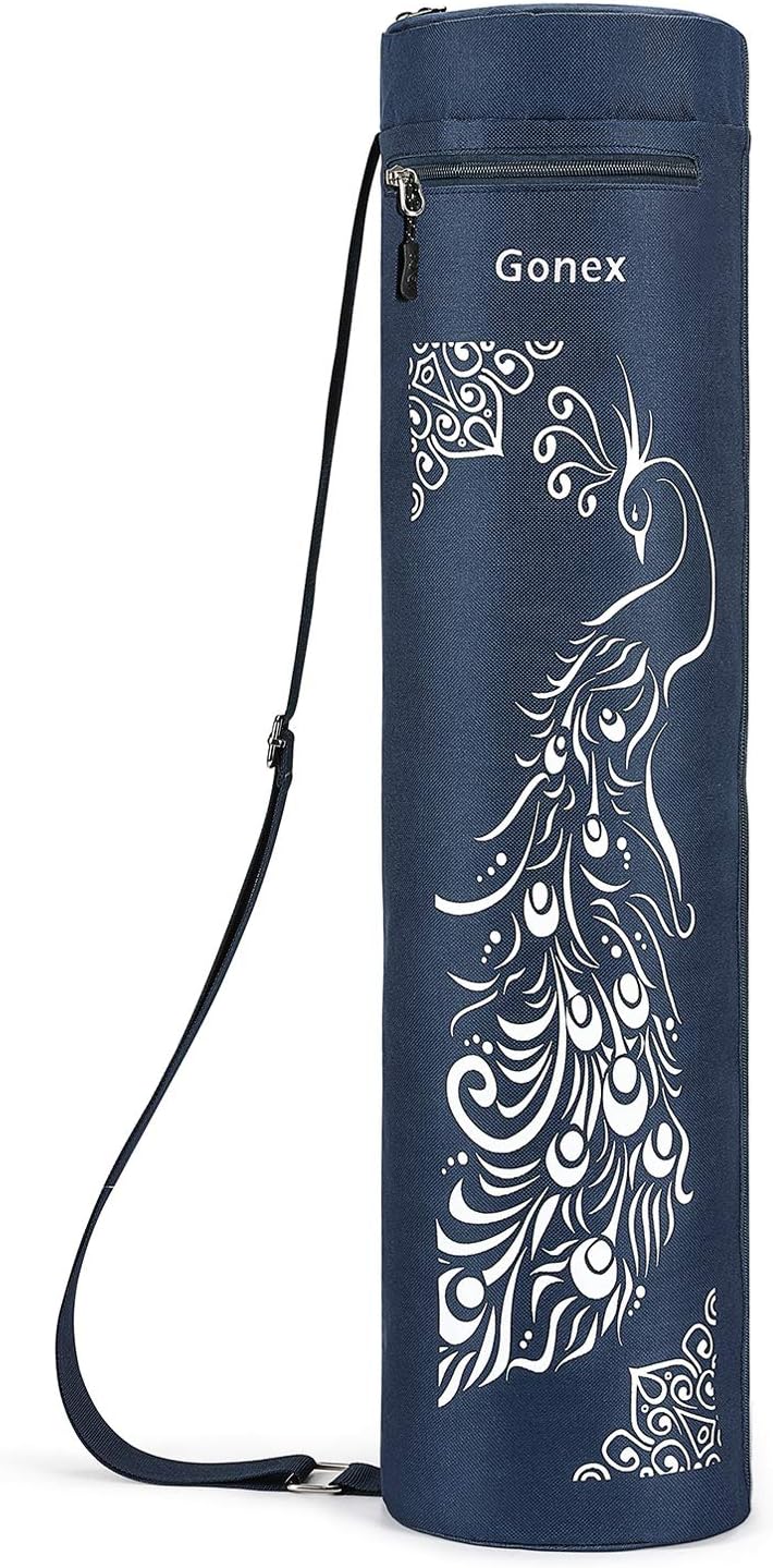 Gonex Yoga Mat Bag: Durable Water-Resistant Full-Zip Carrier with Wet Pocket, Zipper Pocket & Adjustable Strap