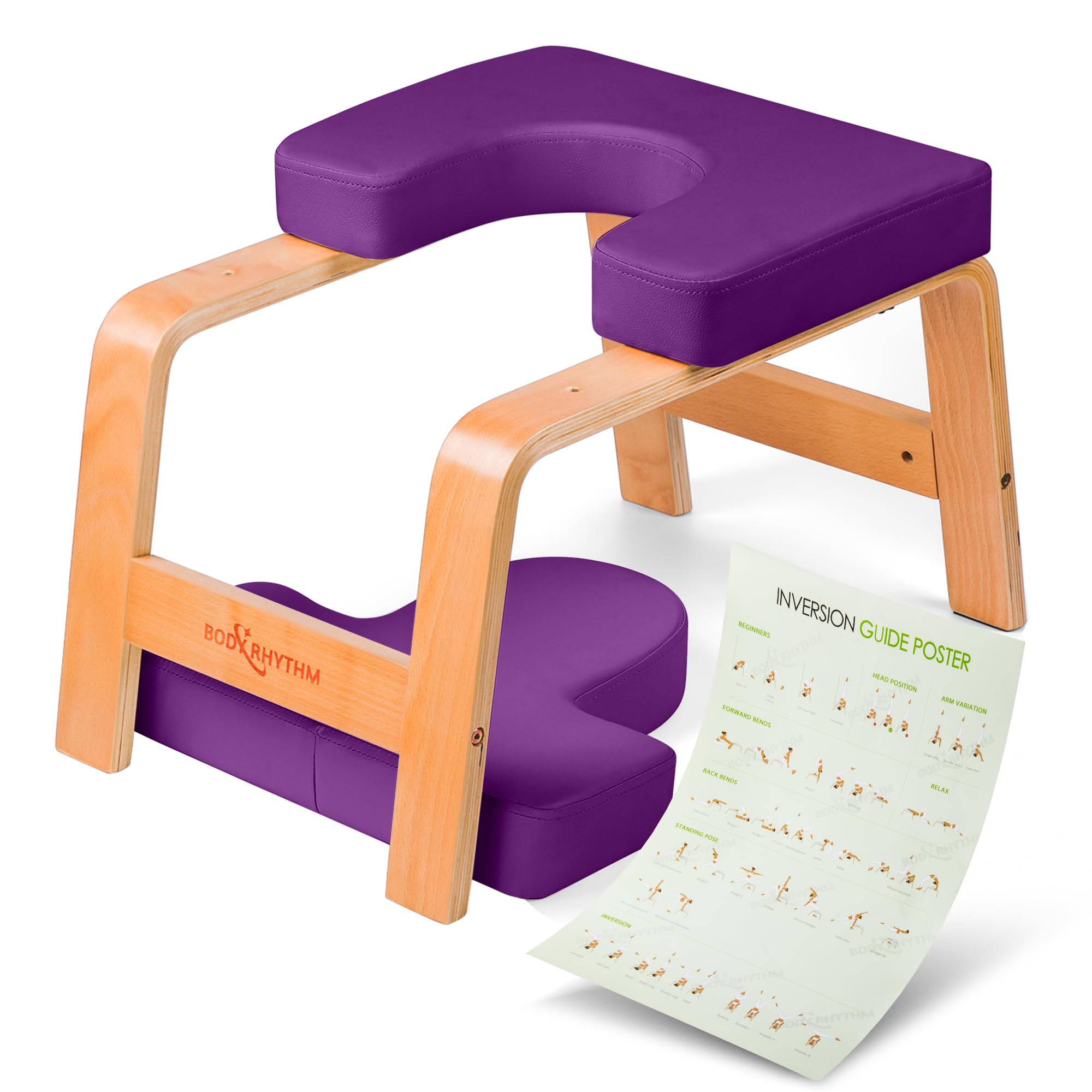 Amazon.com: BODY RHYTHM Yoga Headstand Bench, Yoga Inversion Chair ...