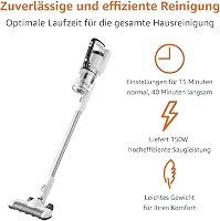 Amazon Basics 2in1 Vezeték Nélküli Porszívó 150W DC Motor Fehér-Fekete 3
