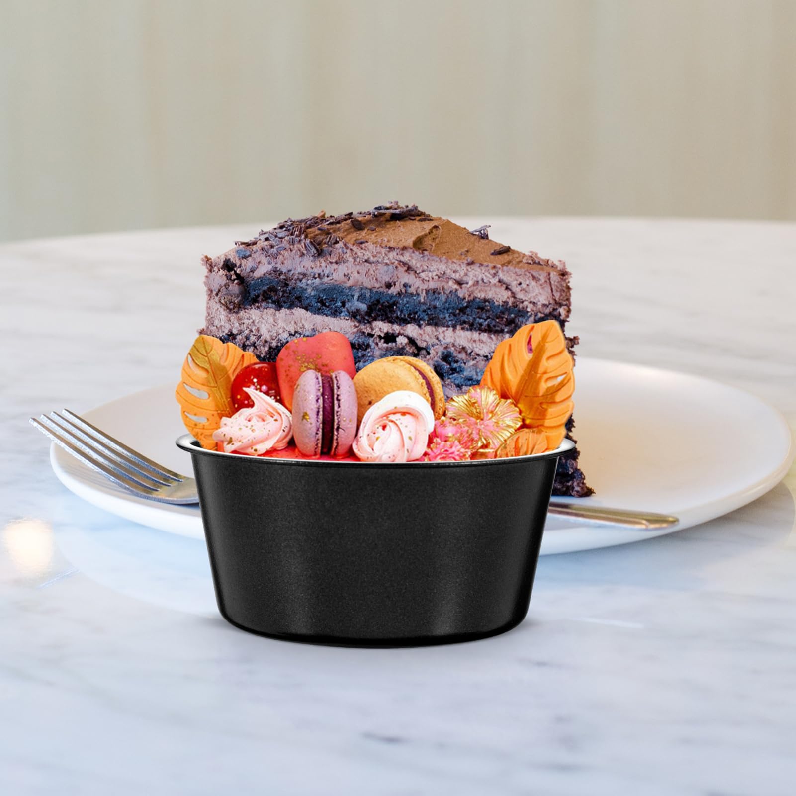 PRETYZOOM Lot De 4 Petits Moules À Gâteaux Ronds Moules À Muffins Revêtement Antiadhésif Pour Un Démoulage Facile 3 Pièces X 4