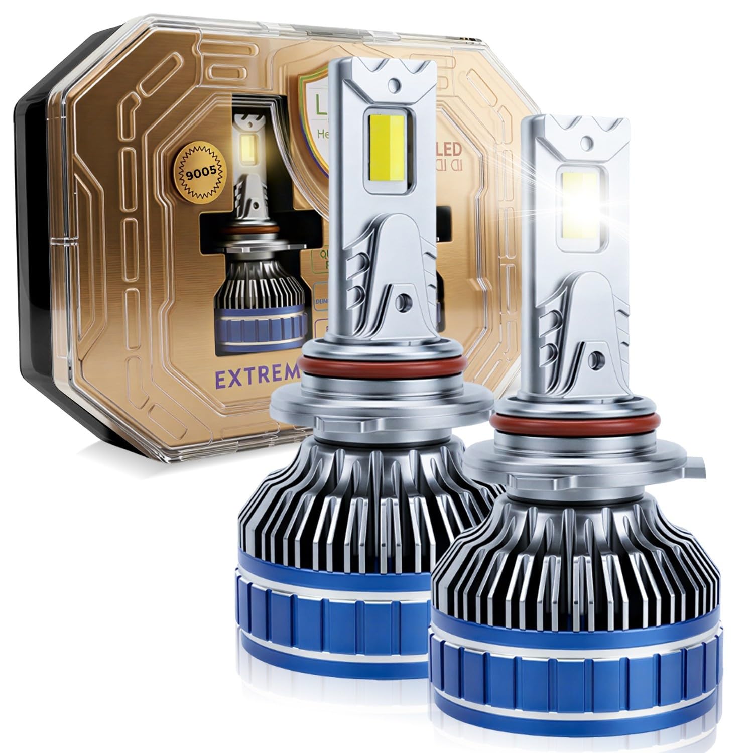 CARZEX® Smart AI 9005/HB3 Car Projector LED Headlight & Fog Light Bulbs, 100W/ 18,000 LM Super Bright Conversion Kit 6500K Cool White, AI App Controlled | Set of 2, 1 Yr Warranty-picture-22