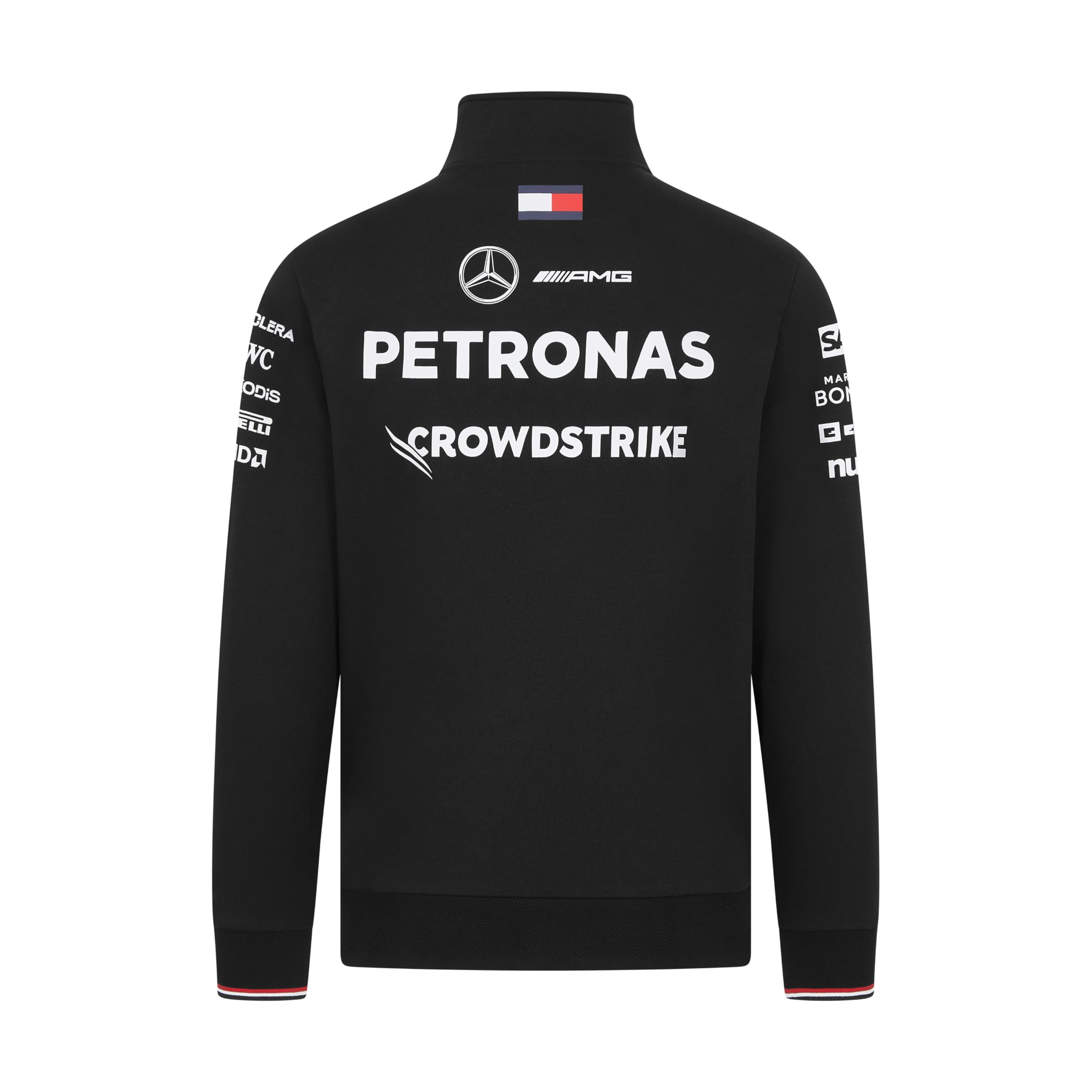 Mercedes AMG Petronas F1 Męski sweter z zamkiem błyskawicznym 2024 - czarny