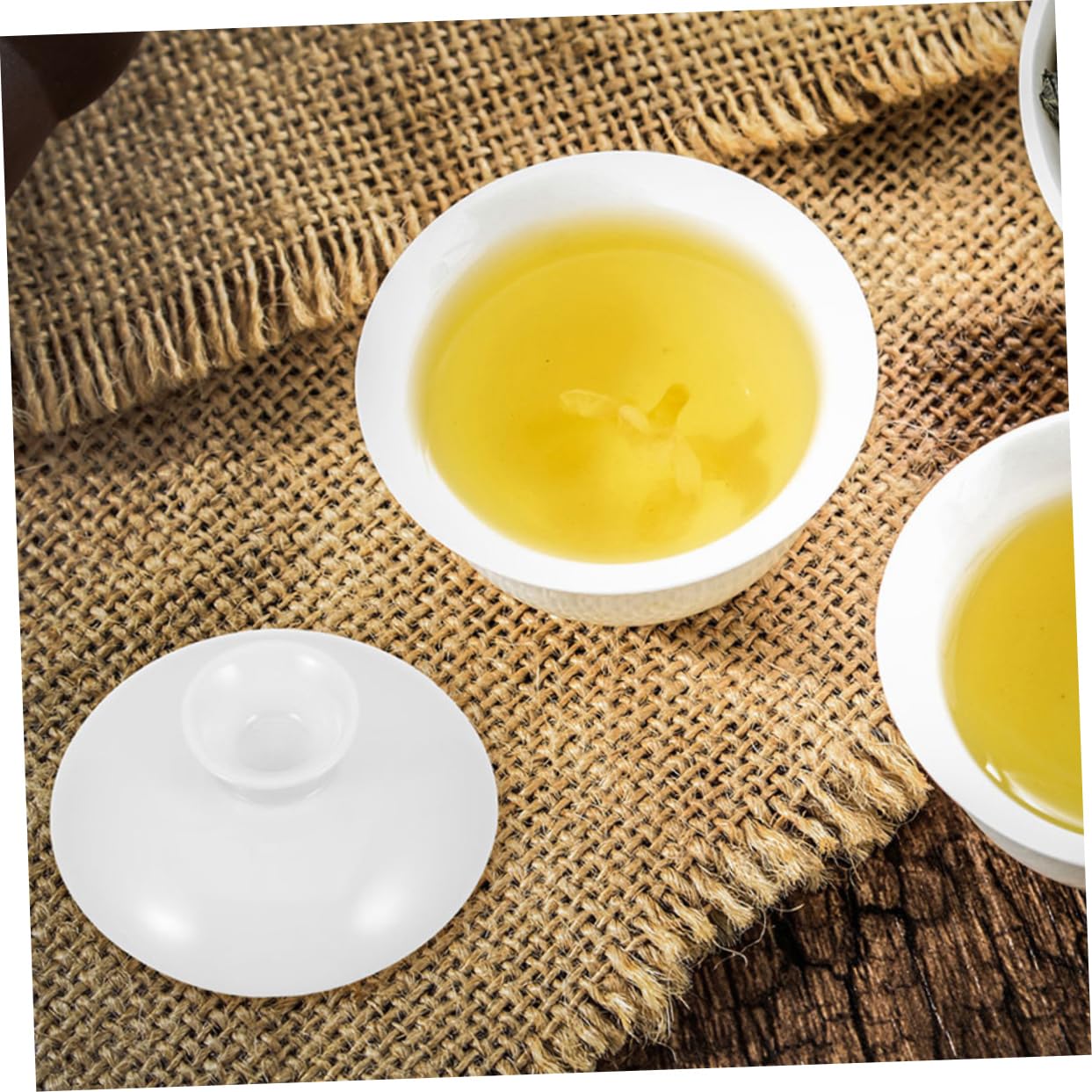 SMASOLO Tapa de Taza de Cerámica para Té Azul y 7 Cm, Cubierta Resistente al Calor, Accesorio para Teteras y Cuencos, Adecuado para Hogar y Oficina, Tapa Repuesto Elegante y Funcional