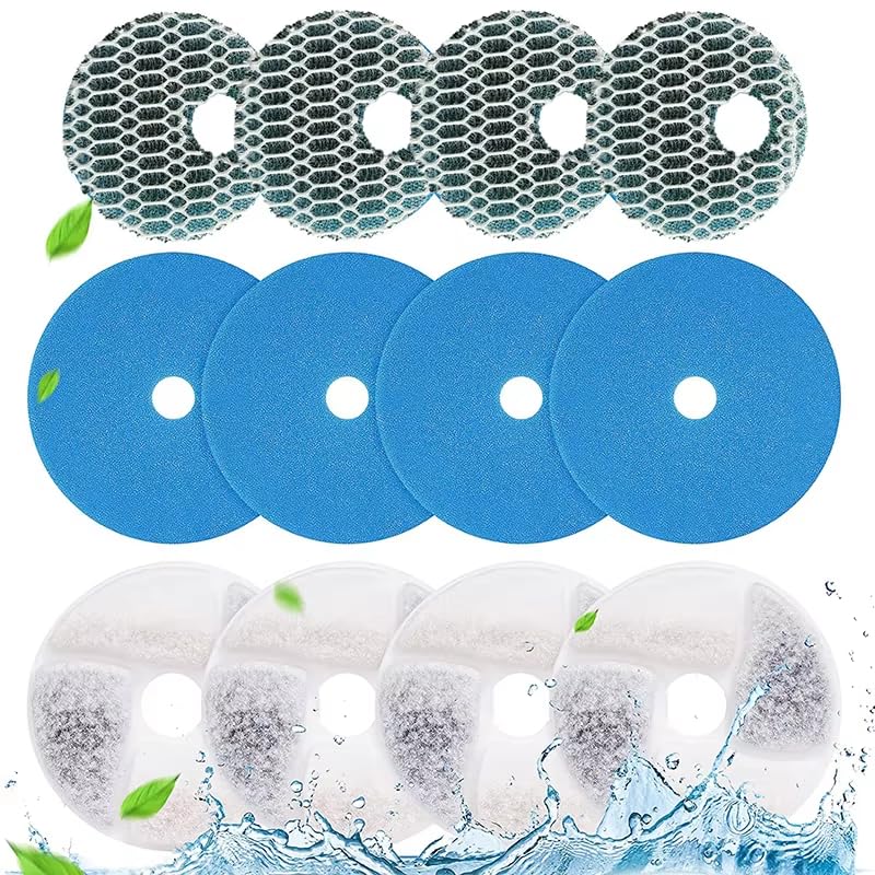 4 Filters & Sponges for Petifa Cat Water Fountain