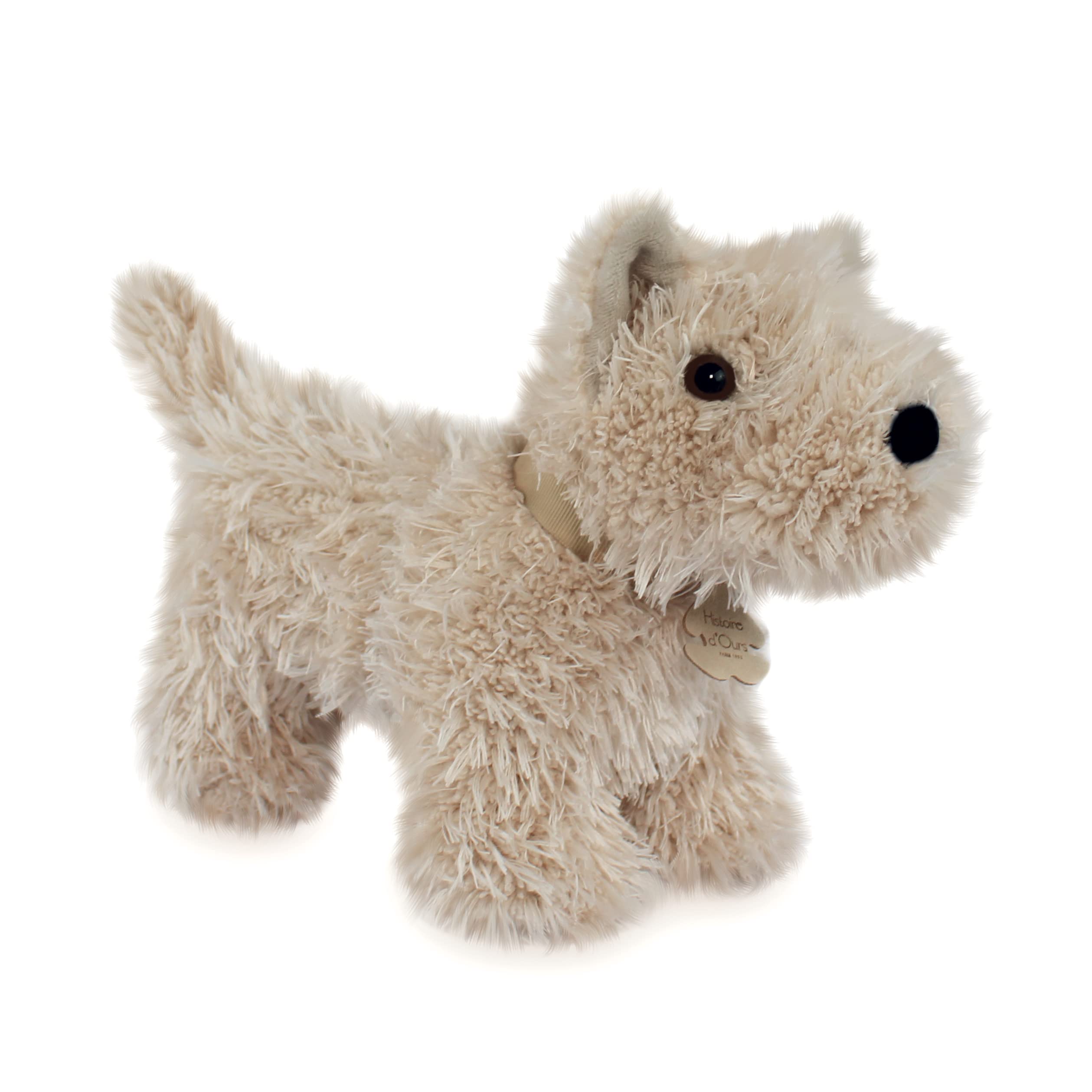 Peluche Cheval Noir Et Blanc 26 Cm - Debout - Animale - Onwomania - Cadeau Collectionneur