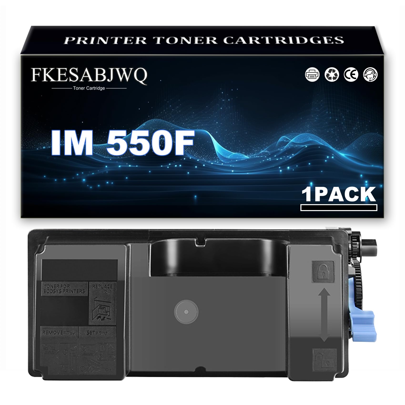 Cartuccia Toner 418478 per Ricoh P800 P801 IM 550F IM 600SRF Stampanti | Alta Resa | 25500 Pagine,Black-1 Pack
