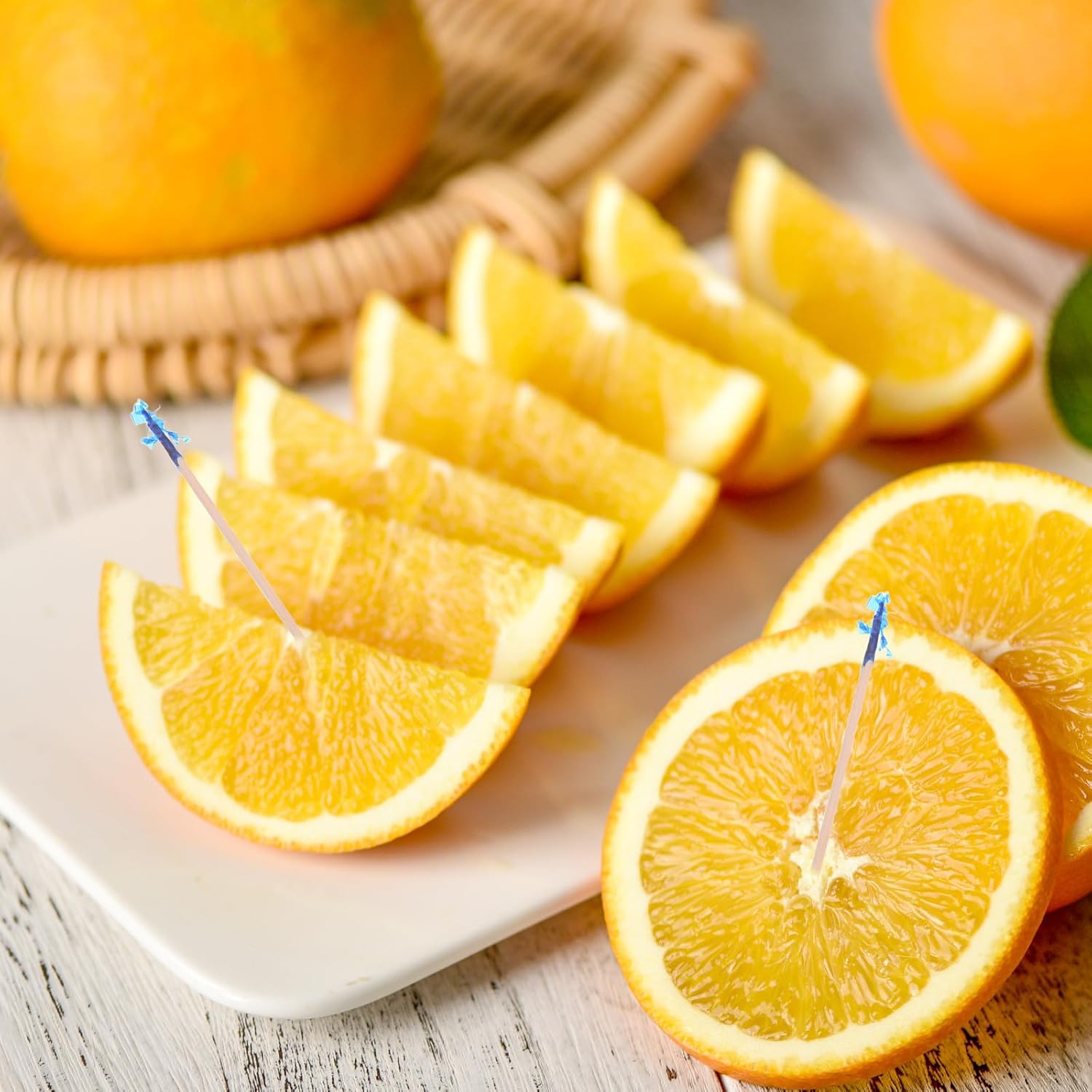 Cabilock 2400PCS Wooden Frill Picks: Cocktail Picks with Multi-Colors for Cocktail Party BBQ Club - Fruit Appetizer Toothpicks for Holiday Gatherings