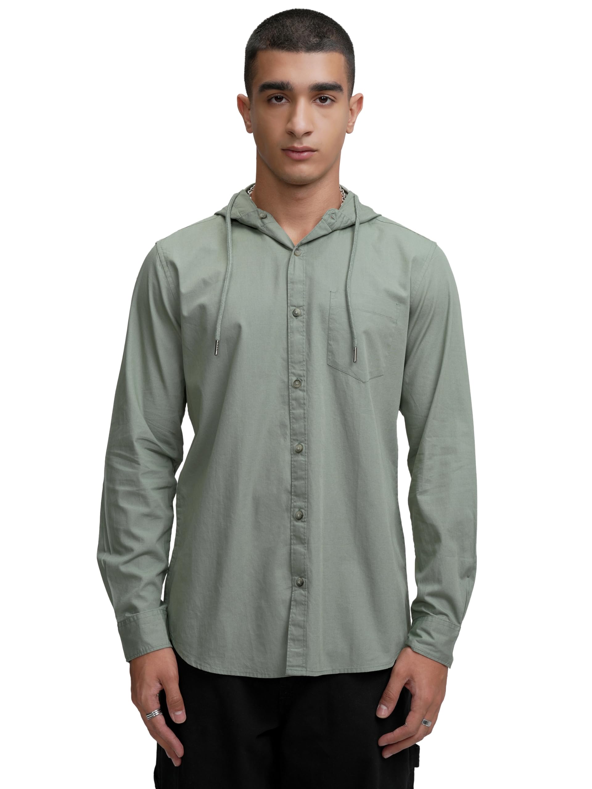 highlander Men's Green Slim Fit Hoodie Casual Shirt | Sporty & Modern | A Fusion of Comt & Urban Edge-picture-40
