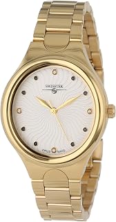 Women's SK11217L Purus Eclipse Collection Genuine Diamond and Blue Sapphire Swiss Watch