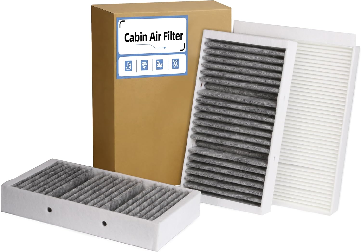 1668300318 Cabin Air Filter, Fits for Mercedes-Benz GLE350/GLS450/GL350/GL63 AMG/GL450/GL550/GLE300d/GLE350d/GLE400/GLE43 AMG/GLE450/GLE550/GLE550e/GLE63/ML250/ML400/ML350 2012-2020#OE 16683002178