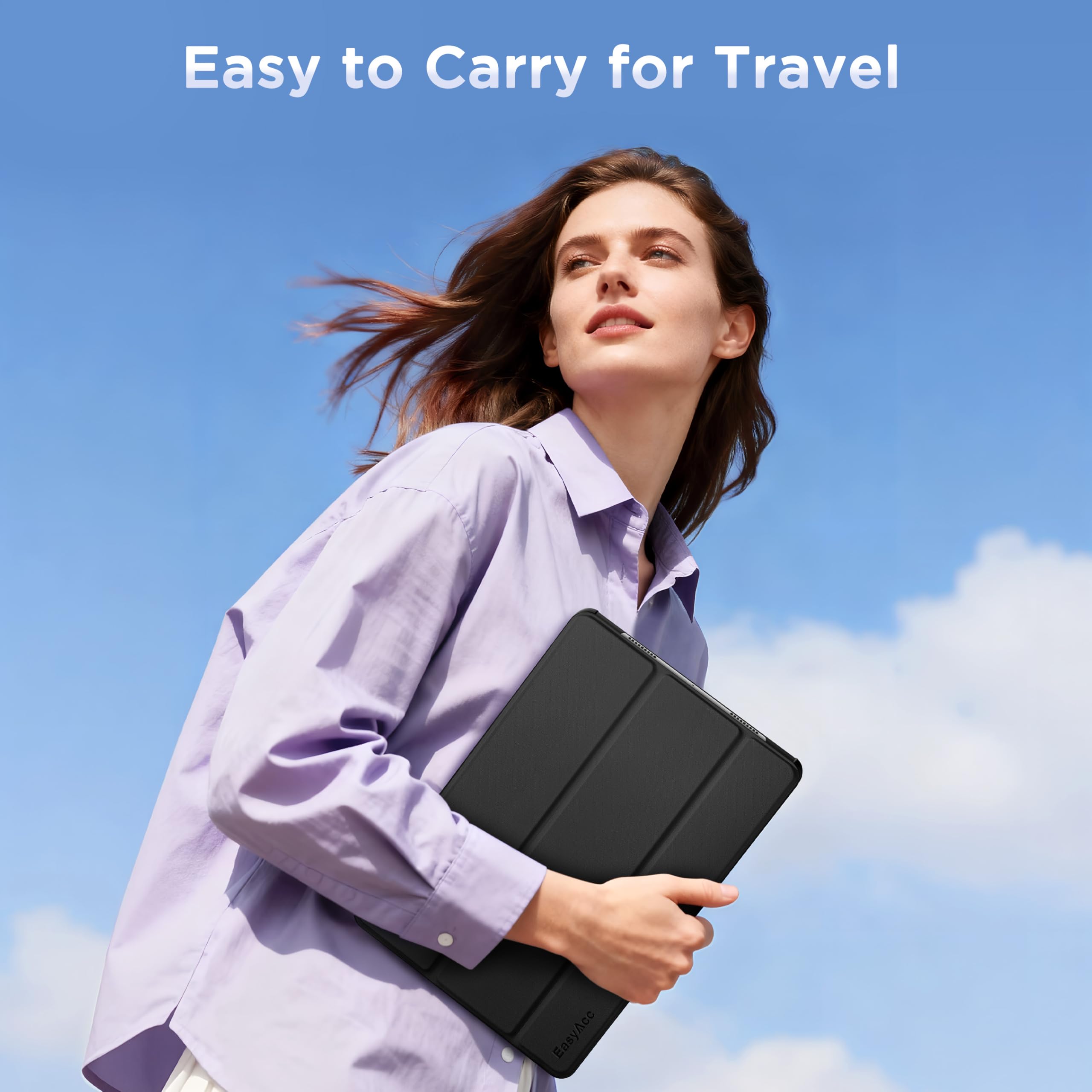 EasyAcc Custodia Cover per Samsung Galaxy Tab A11+ Plus/A9+ 11 Pollici 2025 SM-X236B/SM-X230, Nero