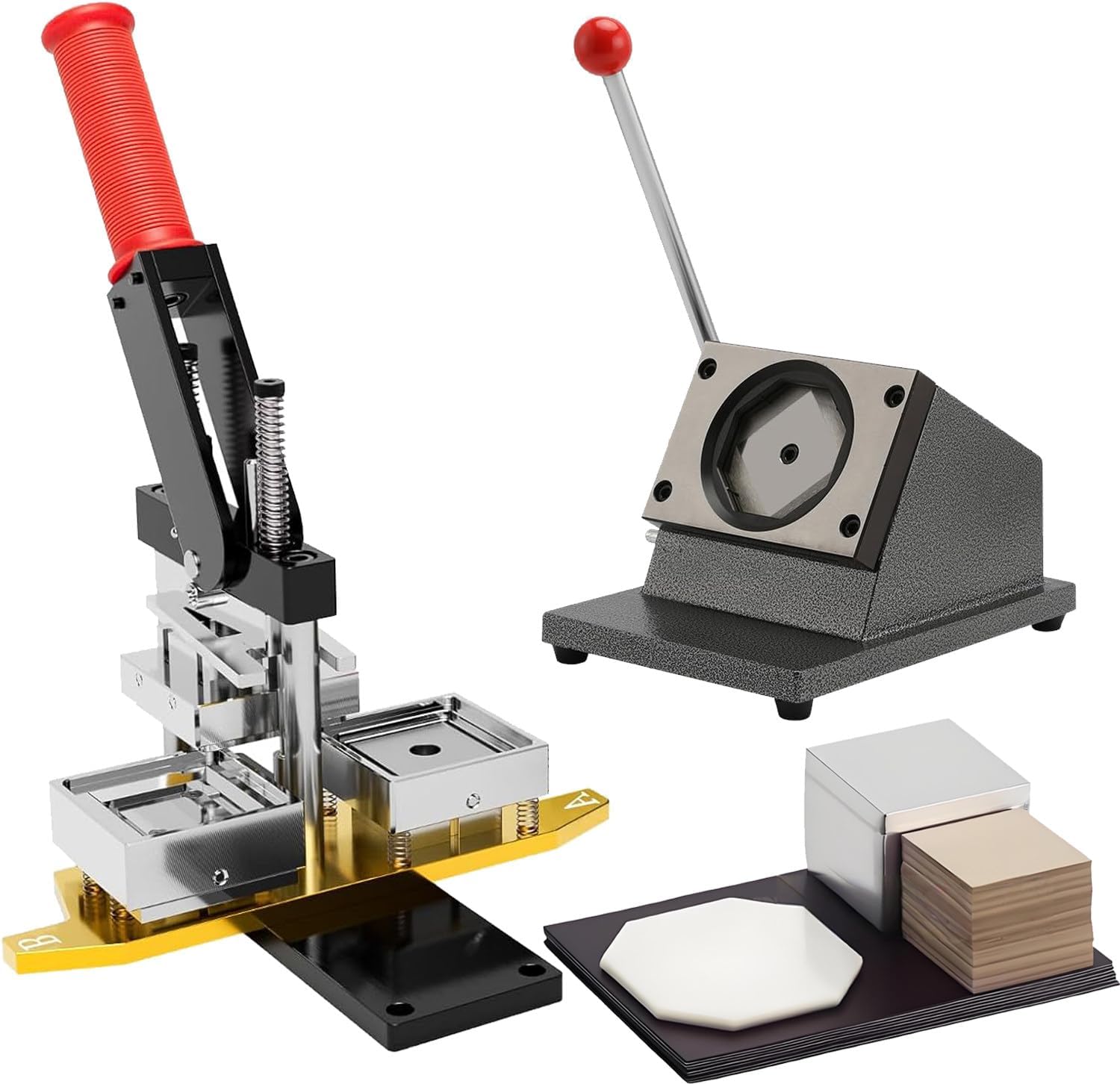 2x2in Square Photo Magnet Maker Machine, DIY Fridge Maker Magnet Press Kit, with Paper Cutter & 100pcs Materials, Suitable for Beginners and Home DIY Enthusiasts 3.2 * 2.1inCardboard