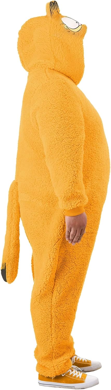 Plus Size Garfield Costume for Adults, Cartoon Cat Jumpsuit, One-Piece for Dress-Up, Halloween or Cosplay