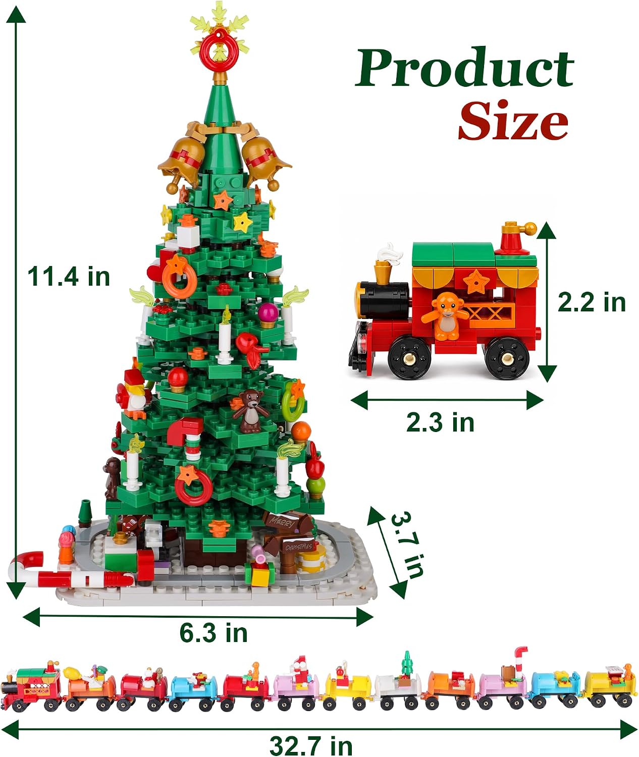 Christmas Tree and Train Advent Calendar 2026 for Kids Teens Adults