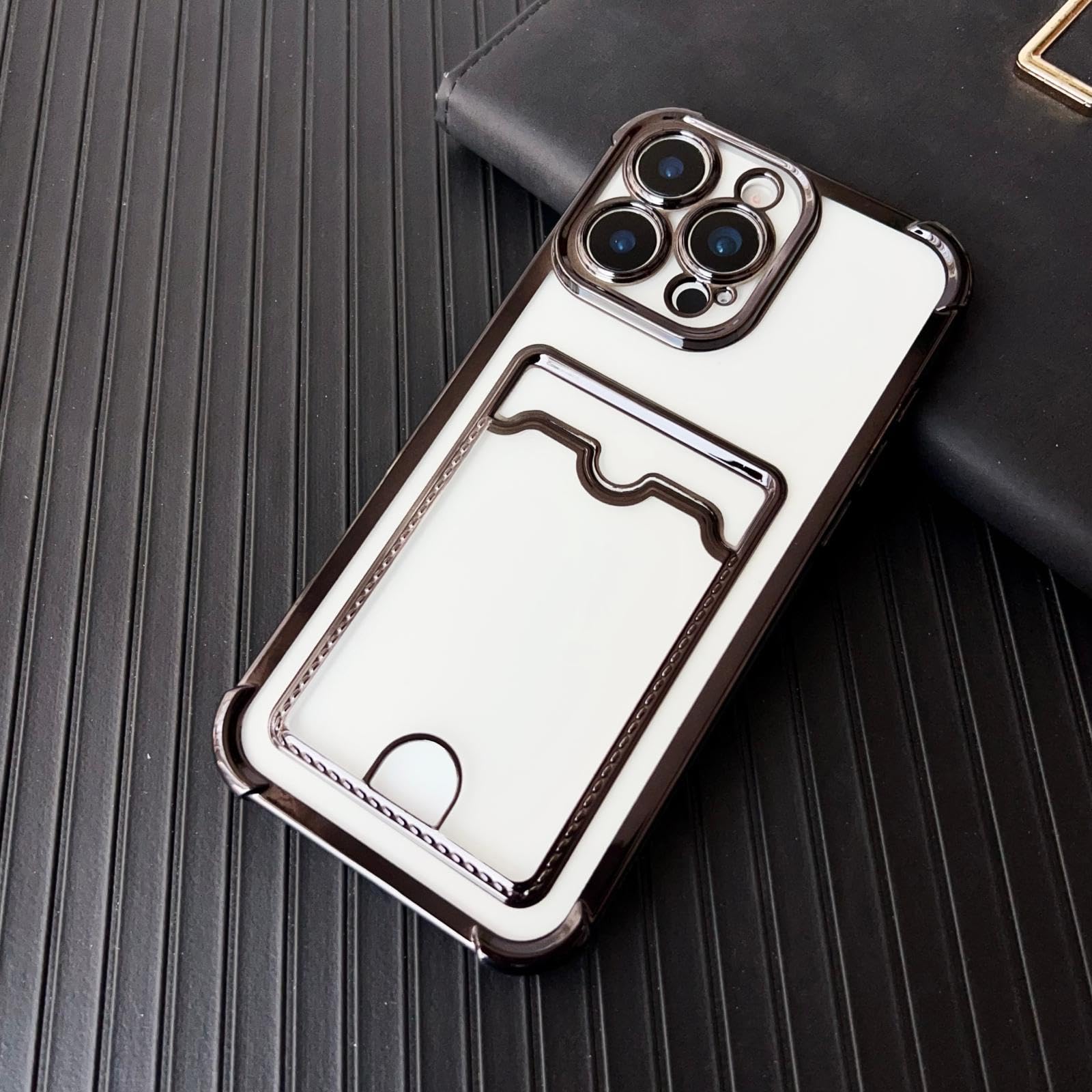 Coque transparente iPhone 16 Plus antichoc et étui noir silicone