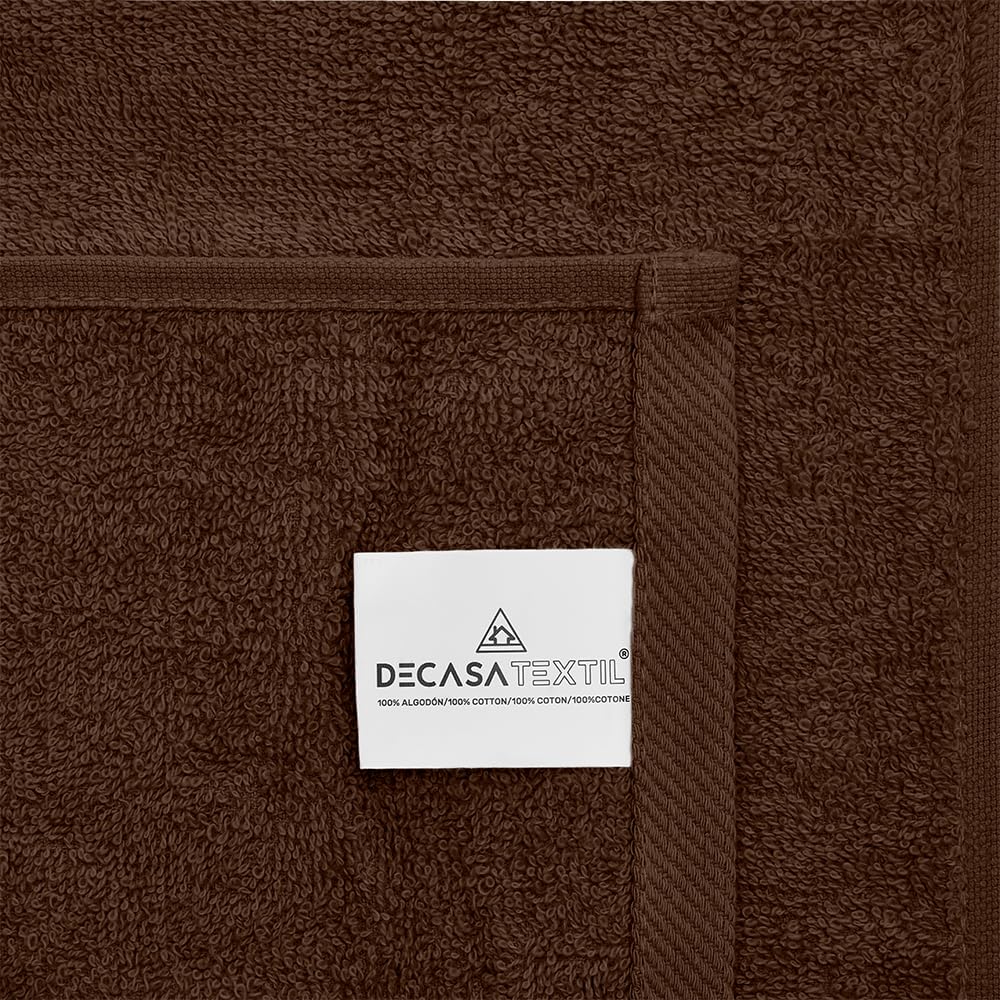 DECASATEXTIL Set di 2 asciugamani da bagno extra grandi, 100 x 150 cm, cotone, 450 g/m², asciugamani da doccia premium e assorbenti, per casa, spa o palestra (marrone)