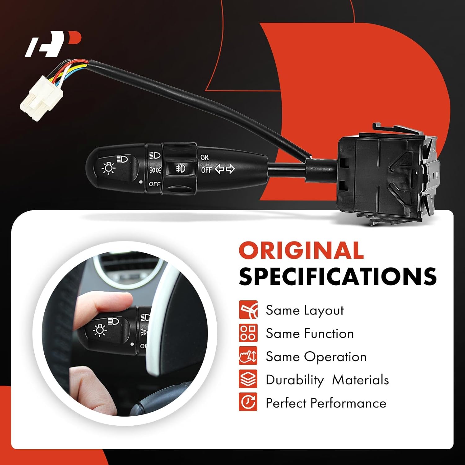 A-Premium Turn Signal Switch, Fog Light Multifunction Switch Compatible with Chevrolet Aveo 2009-2011, Aveo5 2009-2010, Aveo5 2011 & Pontiac G3 2009-2010, G3 Wave 2009