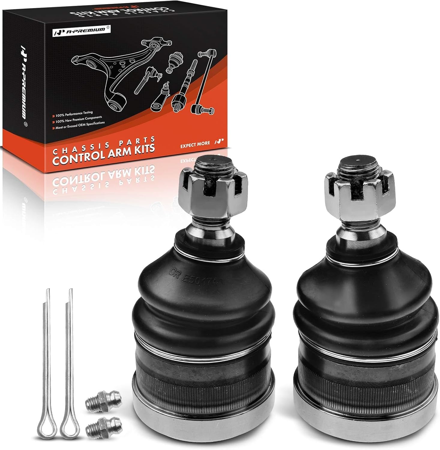 A-Premium 2 x Front Lower Ball Joints, Compatible with Chevrolet & GMC & Cadillac - 1988-2011 - C1500/C2500 Suburban, Tahoe, Express 1500/2500/3500, C3500, Yukon, Savana 1500/2500/3500, DTS, DeVille