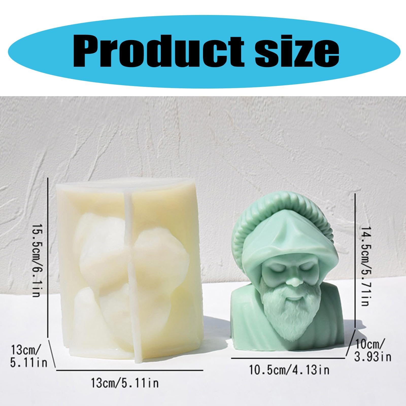 Stampo in silicone flessibile per viso anziano delicato viso anziano stampo in silicone profumato per decorazioni artistiche per la casa accessorio