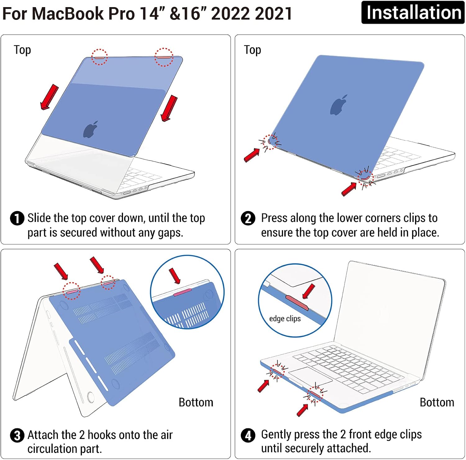 IBENZER MacBook Pro 14 Inch Case 2026 2025 2024 2023 2022 2021 M5 M4 M3 M2 M1 A3434 A3112 A3185 A3401 A2918 A2992 A2779 A2442,Hard Shell Case for Mac Pro 14,Cherry, MT14-CHRY