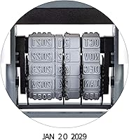 Vista 3 de Yaxa Basics Sello de fecha autoentintado, rectangular, 2.56" x 1.69" x 4.13