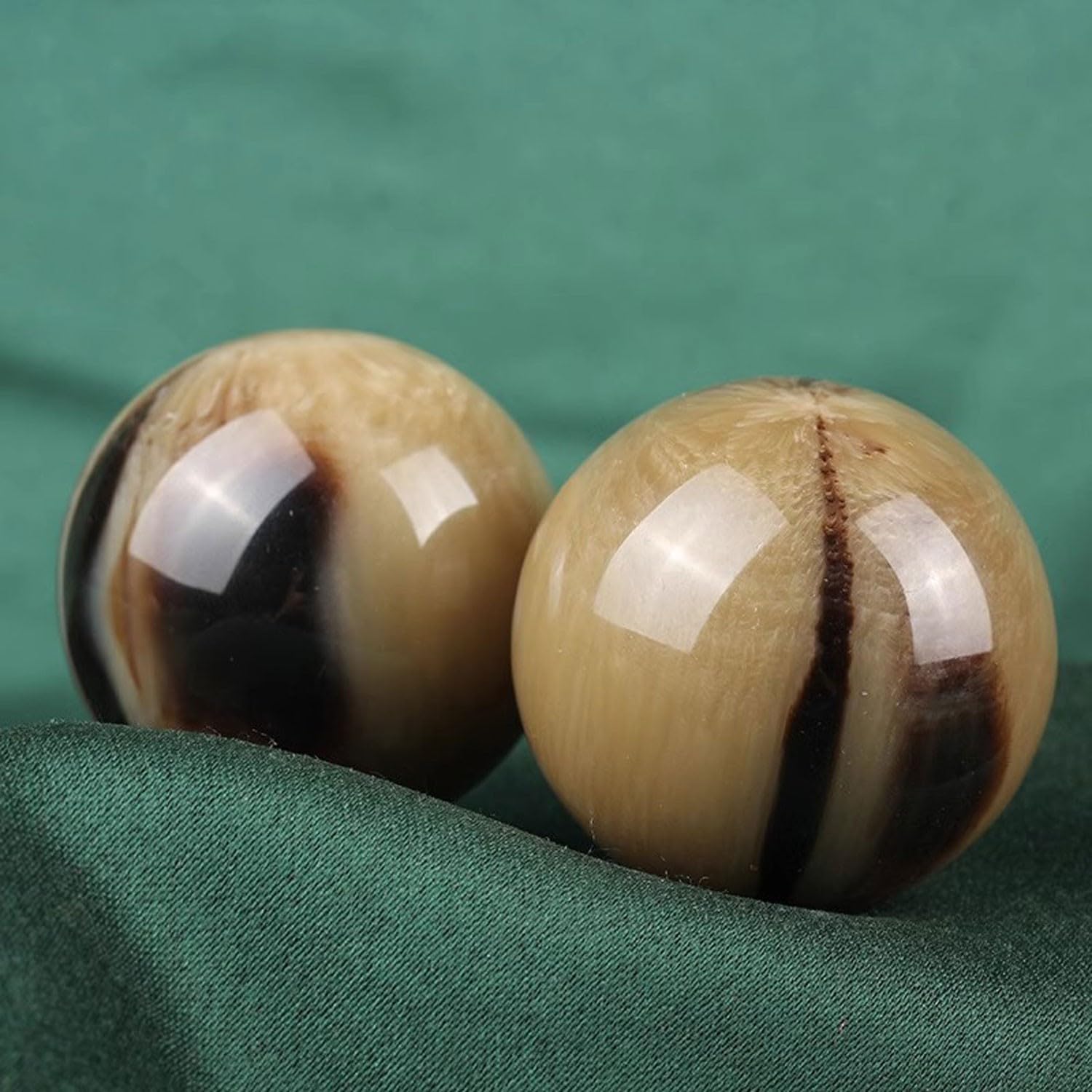 Bolas Baoding Pelotas de Masaje antiestrés Solid Envy Karma Bola de energía Material Mineral Cristal(Color:C,Size:)
