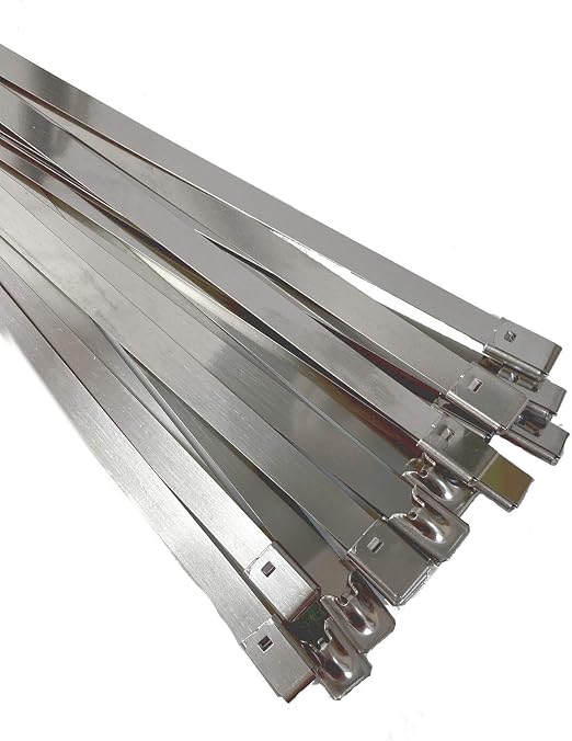 Fermacavi Muro 30 Pezzi Fascette In Inox, Fascette Metalliche Autobloccanti, 300 X 4.6 Mm Fermacavo Nere Elettricista, Per Gestione Dei Cavi Elettrici, Fili, Giardinaggio Fascette Velcro