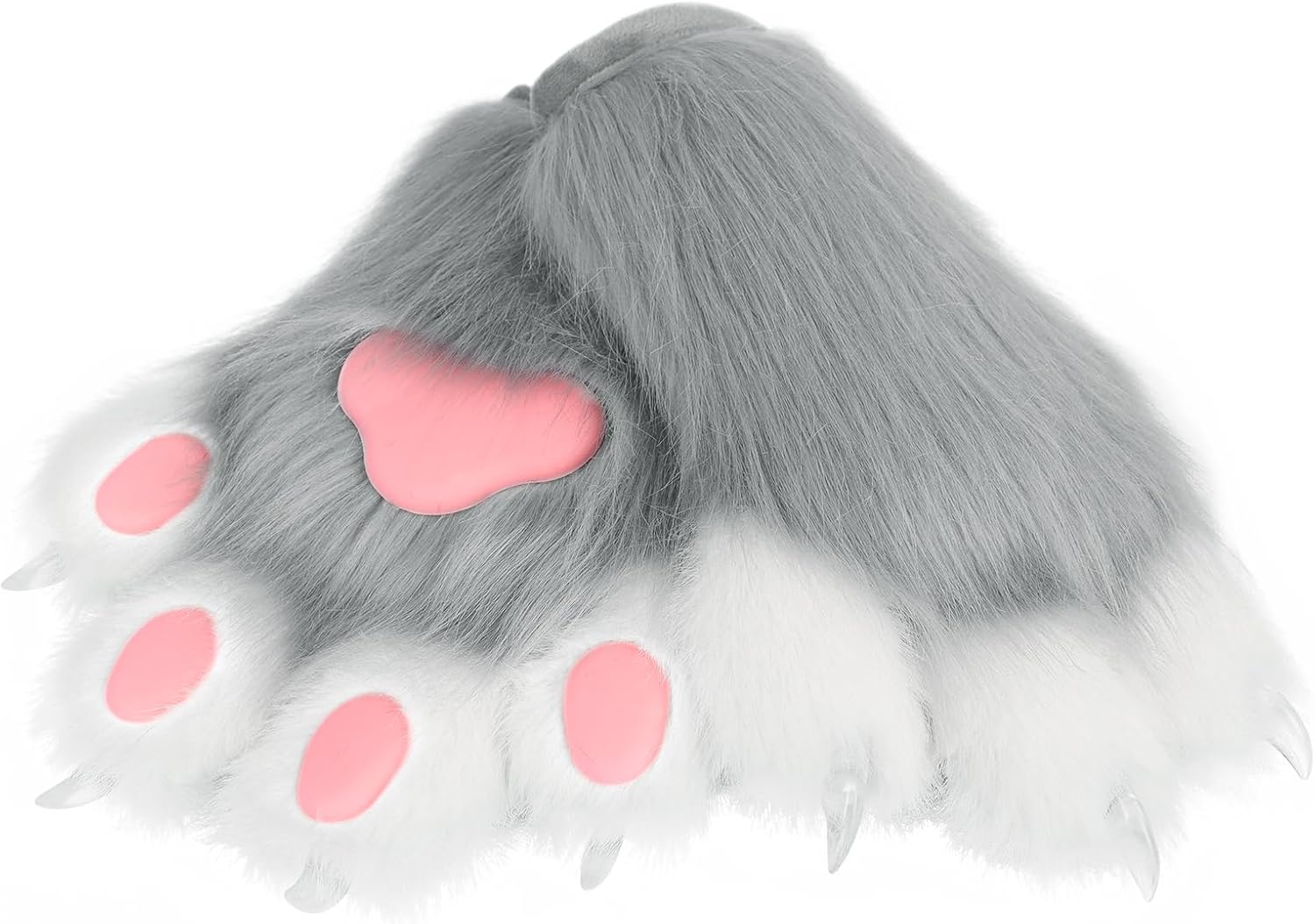 Faux Fur Plush Furry Cat Claw Gloves Fursuit Animal Fox Paws Mittens Halloween Cosplay Costume Accessories for Adult - Image 8