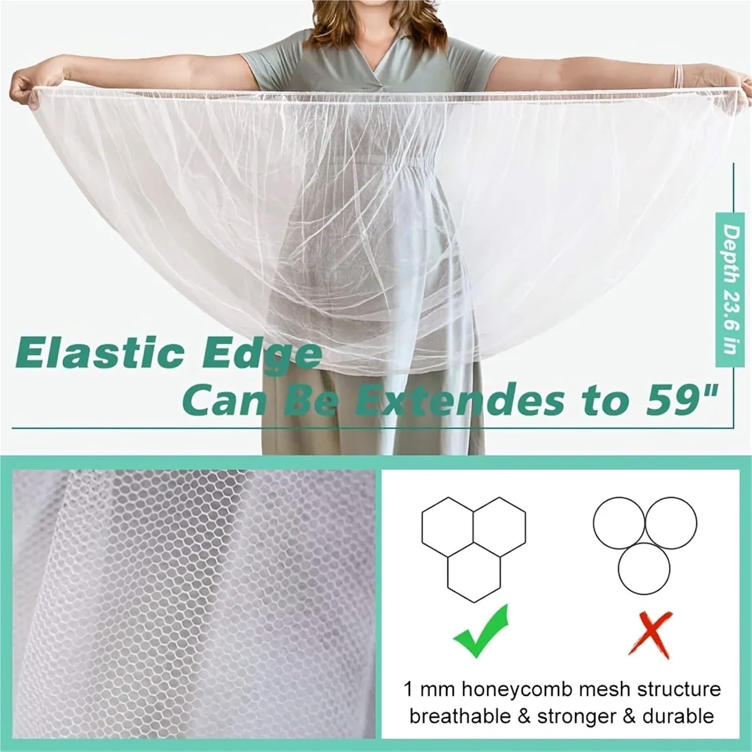 Mosquito Net for Stroller 2pcs Stroller Mosquito Net Perfect Bug for Strollers Bassinets, Cradles, Playards and Portable Mini Crib