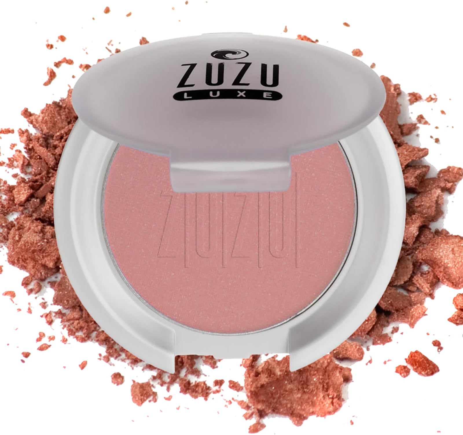 ZUZU LUXE Mineral Blush (Fascination - Lightly Toasted Cinnamon/Warm Shimmer), Natural, Paraben Free, Vegan, Gluten-free, Cruelty-free, Non GMO, 0.1 oz