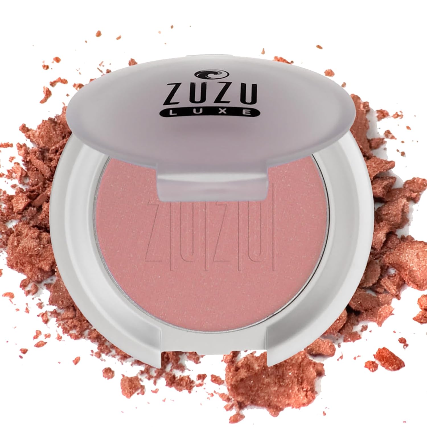 Zuzu Luxe Mineral Blush Fascination - Lightly Toasted Cinnamon Warm Shimmer, Natural Vegan Cruelty-Free Blush 0.1 oz