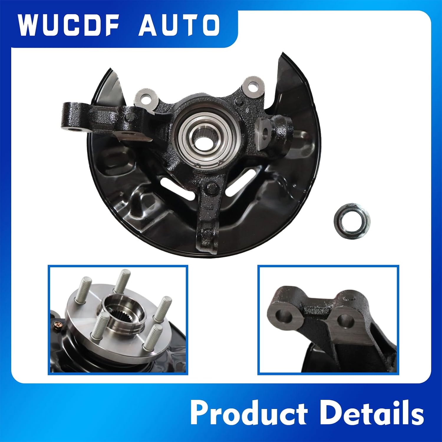 698-388 Front Right Steering Knuckle Hub Bearing Assembly 9052179002 For Toyota Corolla 2003-2008 L4 1.8L Replaces#LK030 4321119015 47781-12240