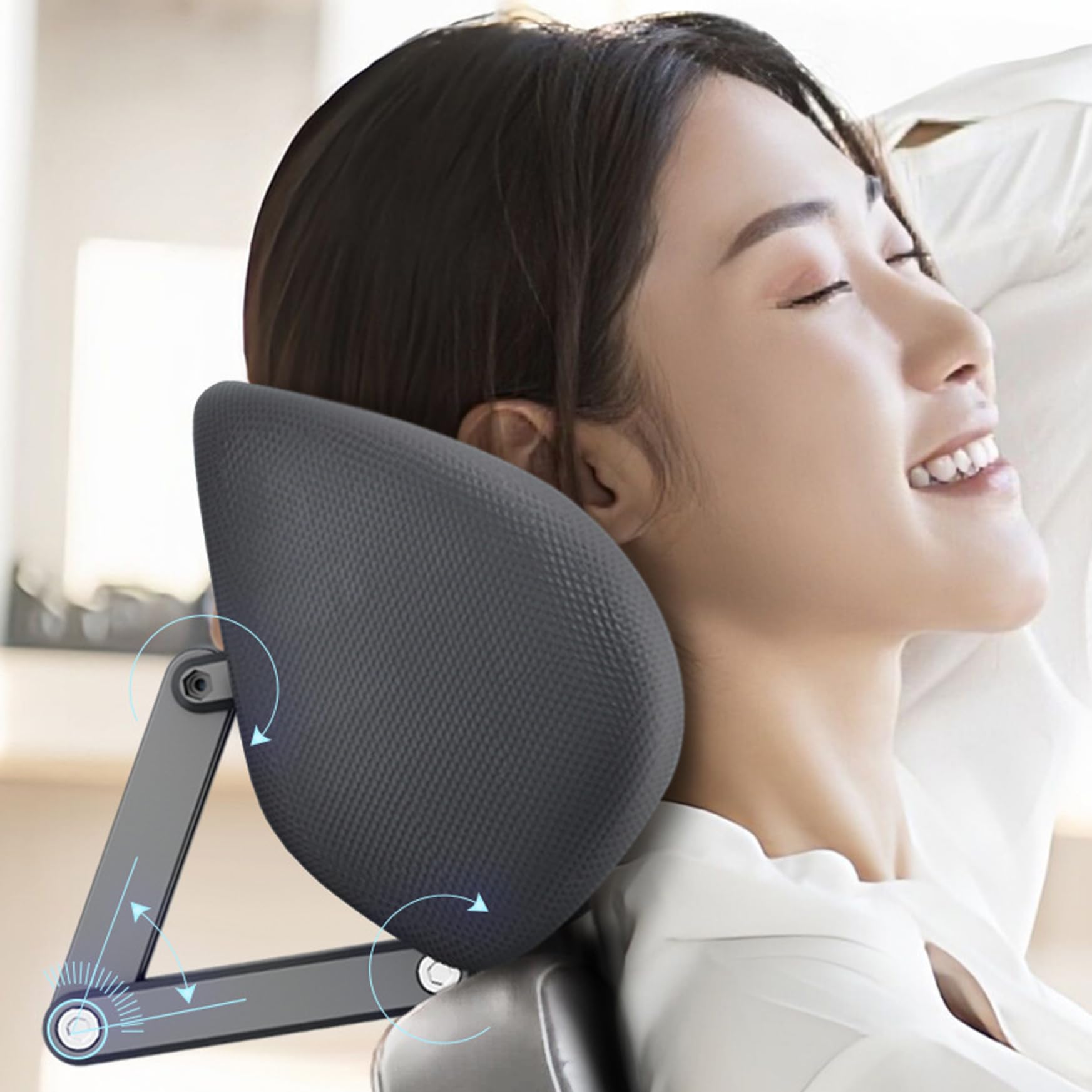 Soporte del cuello de la silla de oficina, accesorio de cabeza de oficina de ajustable y desmontable soporte ergonómico de cuello ergonómico para la cabeza de espuma de memoria cabezal de alm