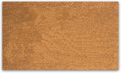 Miniatura 1 de Tapete de fibra de coco con respaldo resistente, tapete de bienvenida natural, 16 x 24 pulgadas para entrada, porche delantero, tapete de entrada