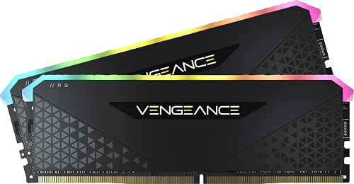 Corsair VENGEANCE RGB RS DDR4 RAM 32GB (2x16GB) Up to 3200MHz CL16 Intel XMP 2.0 AMD Ryzen iCUE Compatible Computer Memory - Black (CMG32GX4M2E3200C16)