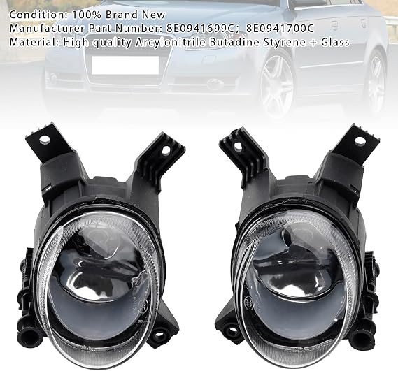 Front Bumper Fog Light Lamps Fit for Audi A3 2003-2013 for Audi A4 B7 2004-2008