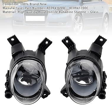 Front Bumper Fog Light Lamps Fit for Audi A3 2003-2013 for Audi A4 B7 2004-2008