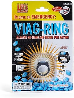 Head Rush Viag-Ring: Blue Hilarious Gag for Men - Bachelor Party, & Gag Concert Presents for Friends, Funny Items - Perfect Present for Him & Over the Hill Friends