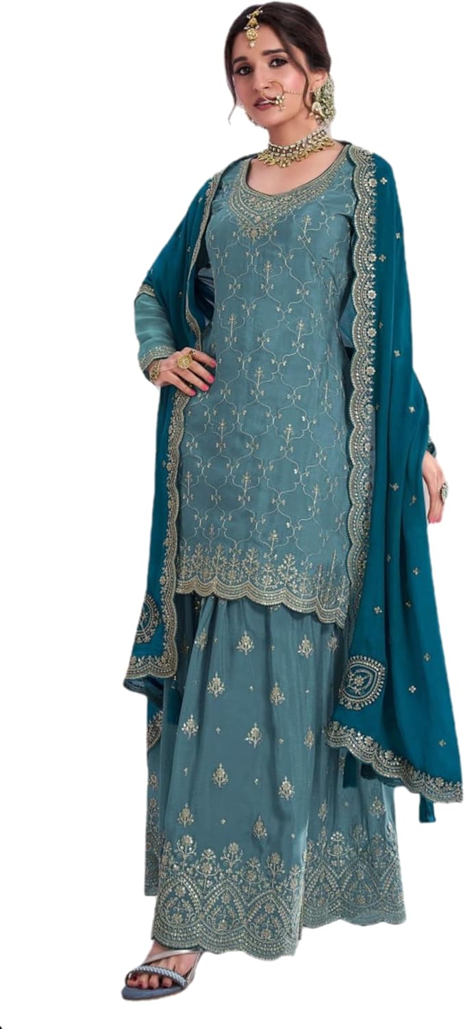 indian salwar kameez ready to wear Eid festival embroidered wedding salwar suit for women (2819)