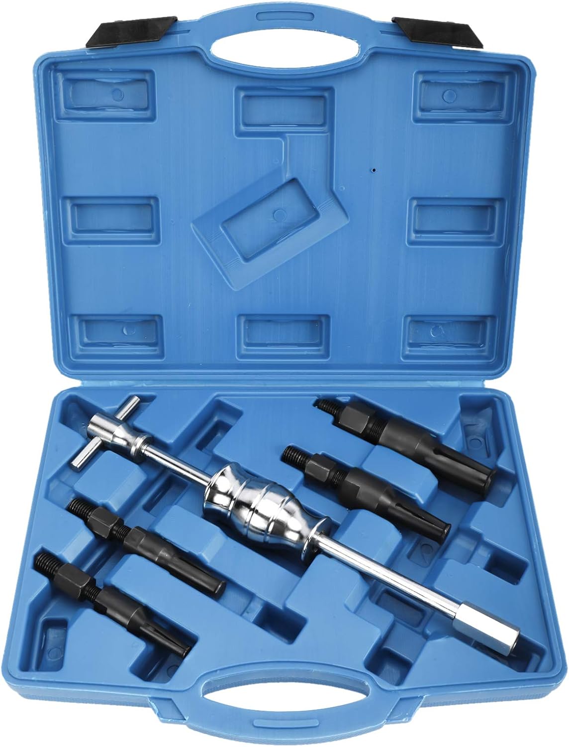 KUNTEC 5pcs Inner Blind Hole Bearing Puller Set Internal Remover Slide